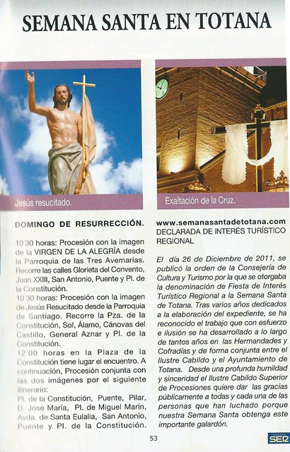 You can pick up the guide Easter "BE Cofrades" in the Office of Tourism Totana, Foto 4