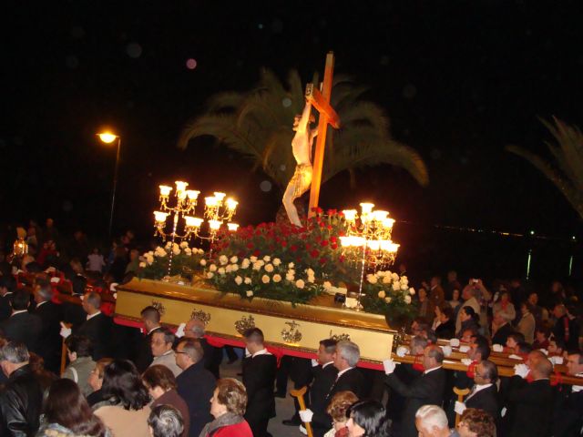 Los vecinos de Lo Pagán acompañan al Cristo del Mar Menor en el vía crucis del miércoles Santo - 2, Foto 2