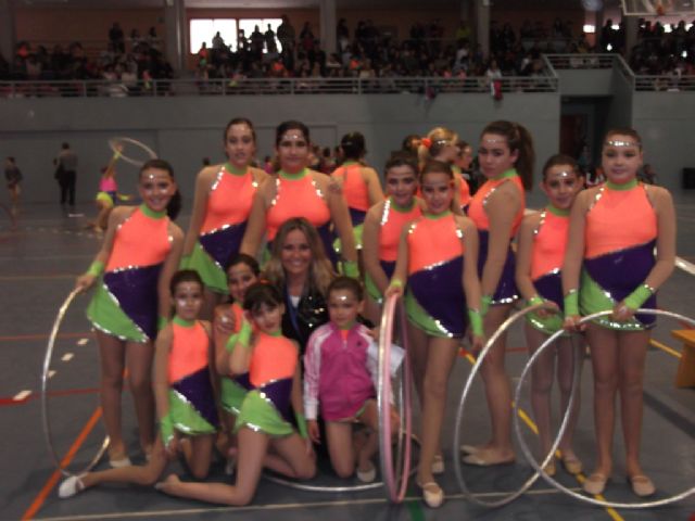 Las alumnas de la Escuela Deportiva Municipal de Gimnasia Rítmica de Totana participaron en la competición interescuelas Ciudad de Lorca, Foto 4