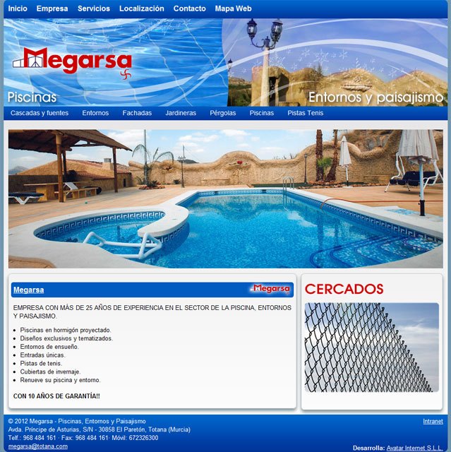 Navega por la nueva página web de Piscinas Megarsa, Foto 1