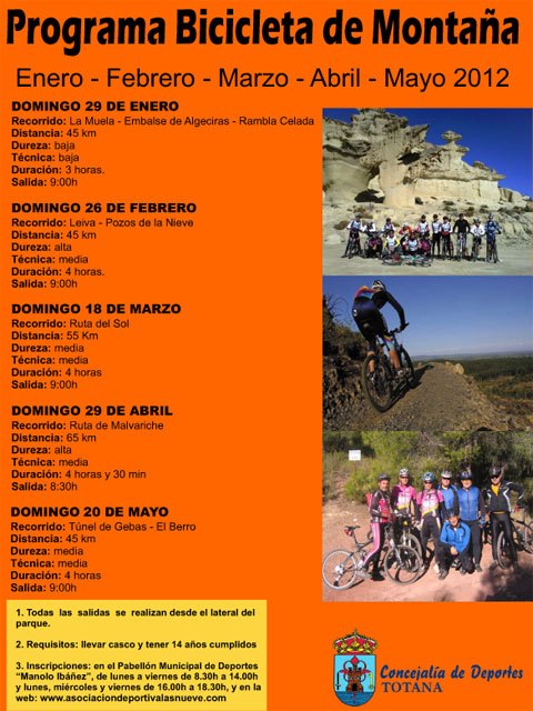 La concejalía de Deportes organiza una jornada de bicicleta de montaña con una ruta por los parajes de Malvariche, Foto 1