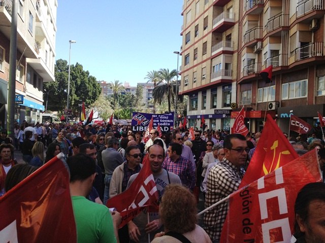 Concejales de IU-Verdes en Totana asistieron a la manifestación celebrada el 1 de Mayo en Murcia - 1, Foto 1