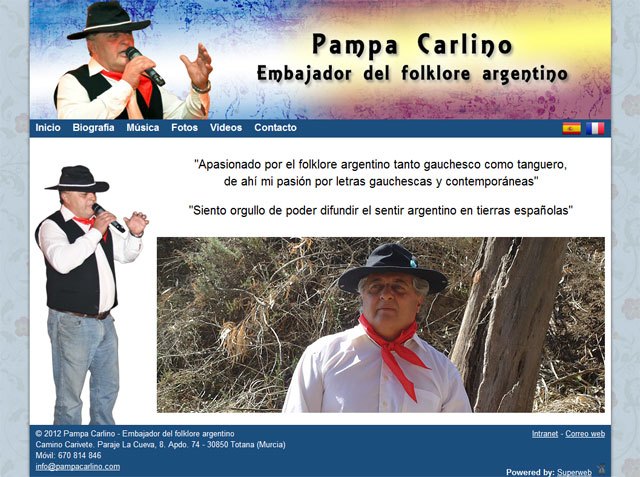 Pampa Carlino, artista argentino afincado en Totana, estrena web, Foto 1