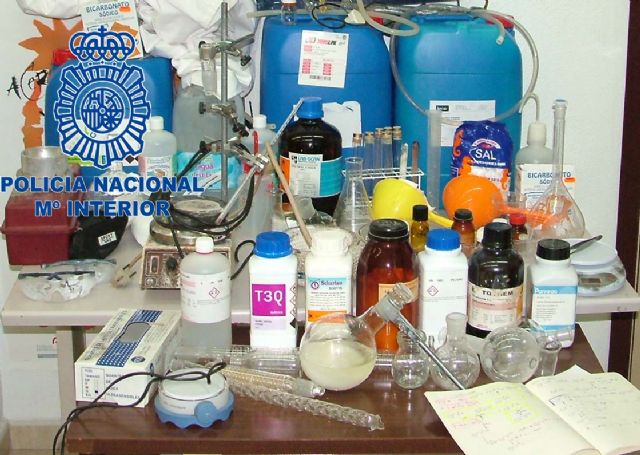 La Policía Nacional desmantela en Alcantarilla un laboratorio dedicado a la producción de metanfetamina - 2, Foto 2