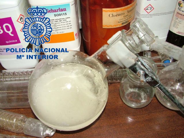 La Policía Nacional desmantela en Alcantarilla un laboratorio dedicado a la producción de metanfetamina - 3, Foto 3