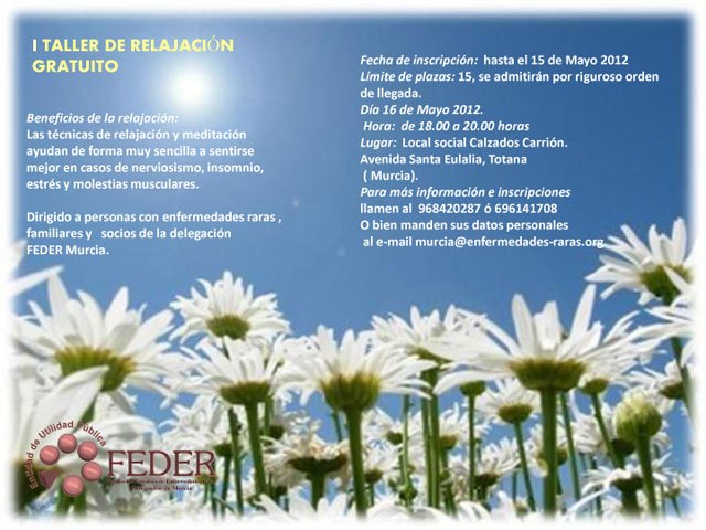 FEDER Murcia organiza un Taller de Relajación, Foto 1