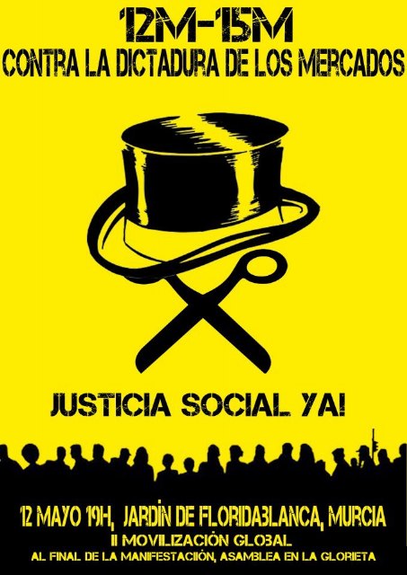 Ciudadanos de Murcia y Totana se unen a la manifestación convocada por el Movimiento 15 M de carácter mundial, Foto 1