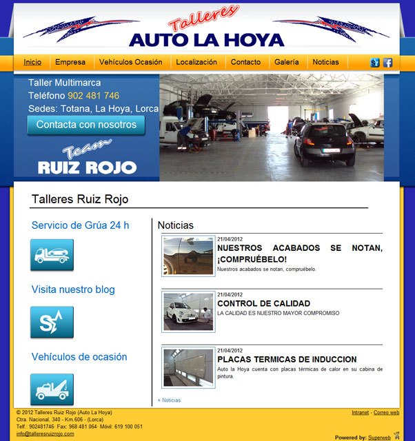 Talleres Ruiz Rojo elige Superweb para crear su nueva página web, Foto 1