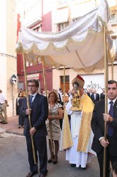 Mons. Lorca Planes preside el traslado de la Virgen de la Arrixaca a la parroquia de San Andrs