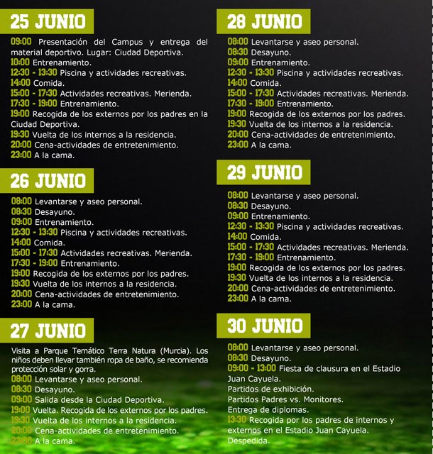 Totana acogerá el I Campus Punto Pelota del 25 al 30 de junio, Foto 3