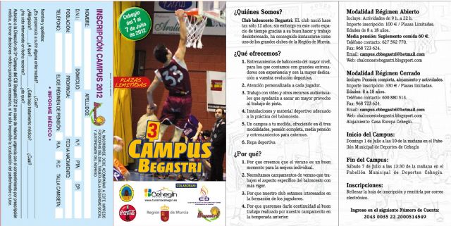 El Club Baloncesto Begastri presenta su III Campus de Verano 2012 - 1, Foto 1