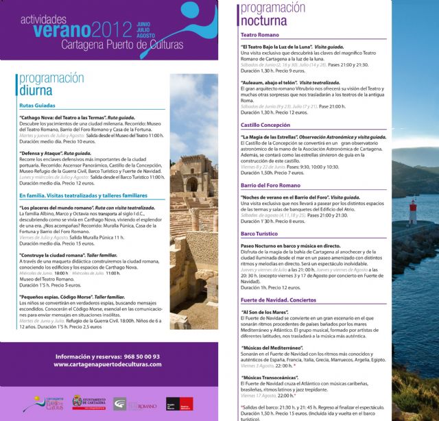Conciertos, observaciones astronómicas y visitas guiadas animarán la programación veraniega de Cartagena Puerto de Culturas - 2, Foto 2