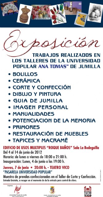 El próximo lunes se inaugura la Exposición de trabajos de la Universidad Popular - 2, Foto 2