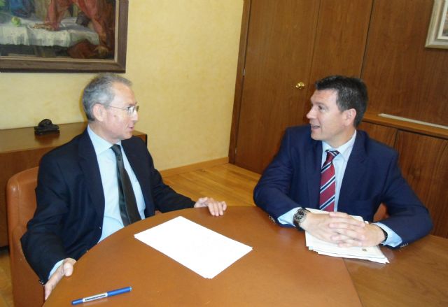 El presidente de la Confederacin Hidrogrfica del Segura se rene con el alcalde de Alhama de Murcia, Foto 1