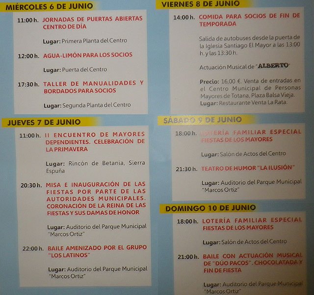 Las fiestas del Centro Municipal de Personas Mayores se celebran del 6 al 10 de junio - 2, Foto 2