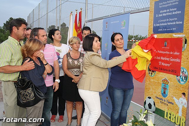 Se celebra el acto institucional de nominación de la nueva Pista Poliderportiva de Lébor - 1, Foto 1