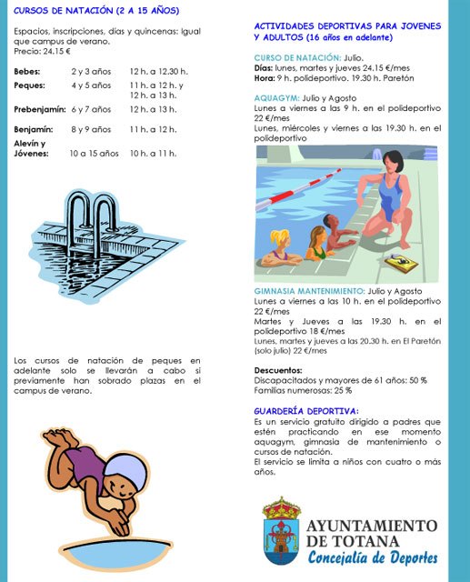 El Verano Polideportivo´2012 mantiene su oferta de actividades acuáticas y deportivas, Foto 3