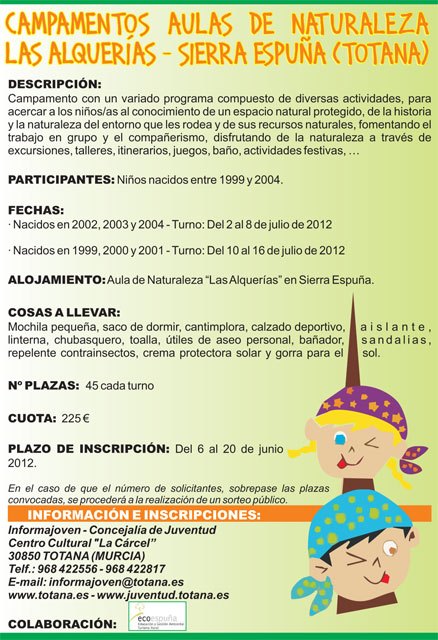 La concejalía de Juventud pone en marcha los campamentos de verano Aulas de la Naturaleza, Foto 3