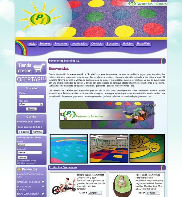 Pavimentos Infantiles ha elegido ‘Superweb’ para crear su nueva web, Foto 1