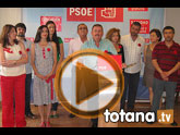 El nuevo Secretario General del PSOE de Totana, Andrs Garcia Cnovas, present a la nueva ejecutiva