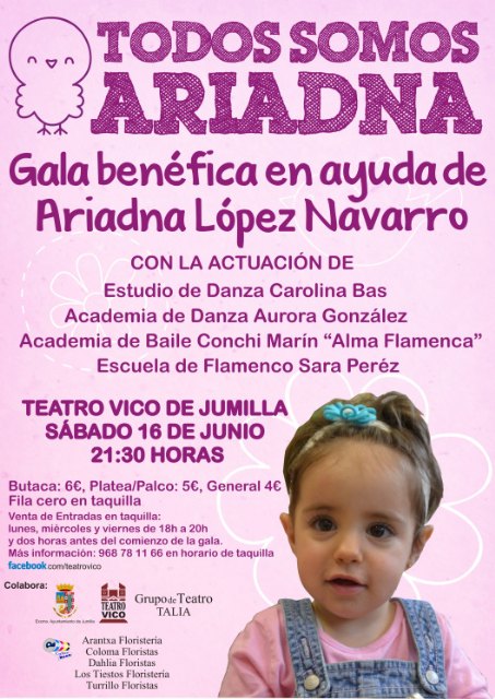 La gala benéfica “Todos somos Ariadna” se celebrará el próximo sábado en el Teatro Vico - 1, Foto 1
