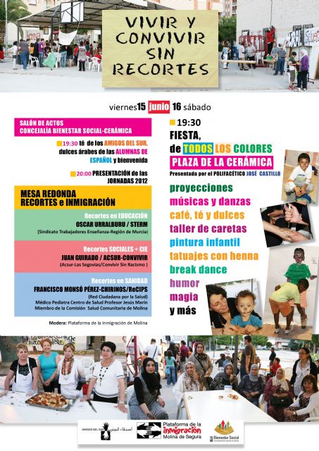 La Plataforma de la Inmigración de Molina de Segura organiza las jornadas sobre Vivir y convivir sin recortes el viernes 15 y sábado 16 de junio - 1, Foto 1