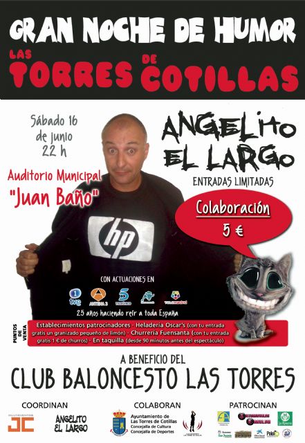 El Club Baloncesto Las Torres organiza una velada de humor para recaudar fondos - 1, Foto 1