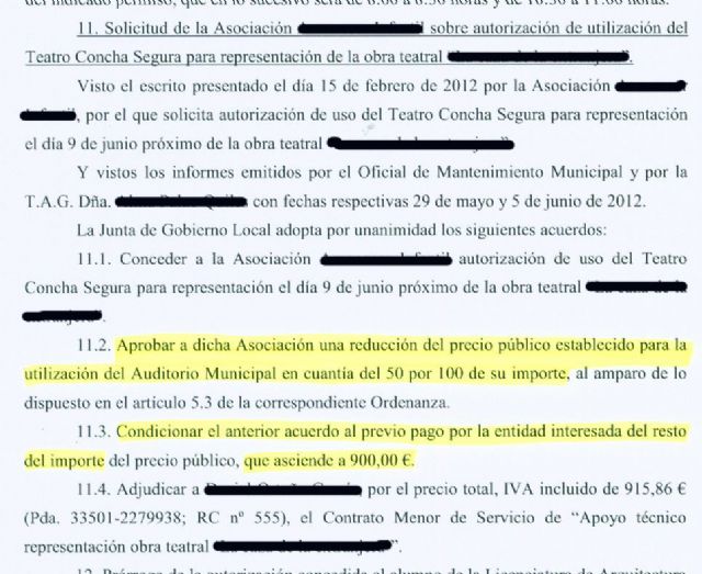 PSOE: El concejal de Cultura sigue sin explicar porqué a unas ONG´s se les cobra y a otras no - 1, Foto 1