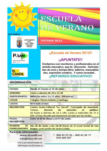 La Escuela de Verano´2012 dispone de sus últimas plazas disponibles, cuya inscripción continúa abierta hasta el 27 de junio, Foto 1