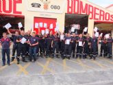 Cerca de sesenta bomberos del SEIS realizan una marcha para protestar por la elección a dedo de nuevos cabos y sargentos en el cuerpo