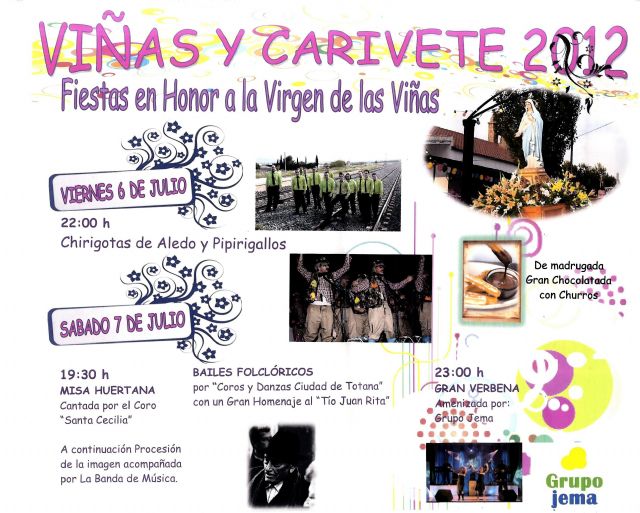 Las fiestas de la pedanía de Viñas-Carivete se celebran este próximo fin de semana, en honor a la Virgen de las Viñas, Foto 1