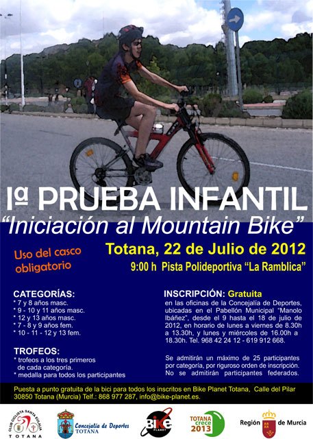La I prueba infantil Iniciación al Mountain Bike para niños de 7 a 13 años se celebrará el 22 de julio, Foto 2
