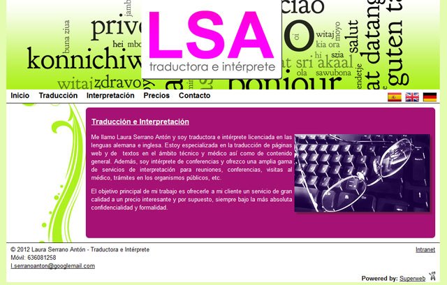 Laura Serrano Antn, translator and intrprerte, you already have website, Foto 1
