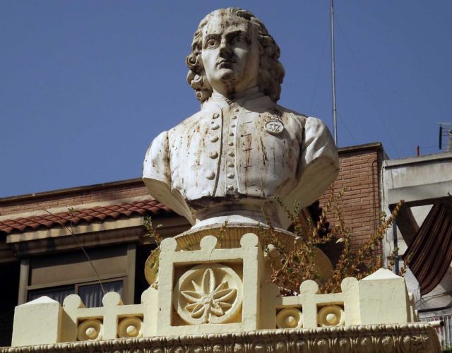 UPyD Murcia denuncia el estado de abandono del busto a Salzillo - 1, Foto 1