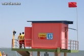 Bandera roja en cinco playas de La Manga (Cartagena) y amarilla en otras catorce playas
