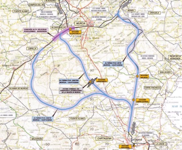 Fomento saca a información pública el estudio del AVE entre Murcia y Cartagena - 1, Foto 1
