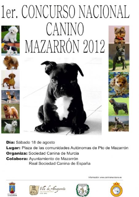 Puerto de Mazarrn acoge el I Concurso Nacional Canino el 18 de agosto, Foto 1