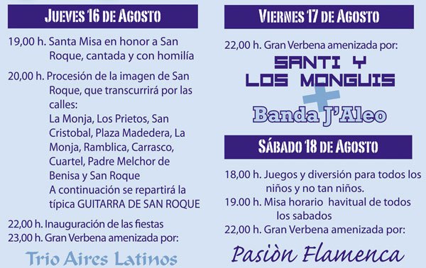 The festivities of San Roque neighborhood will take place from 16 to 18 August, Foto 3