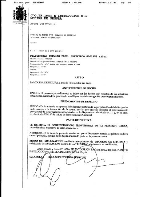 Unidad por Alguazas gana su segundo juicio contra el PP por injurias - 1, Foto 1