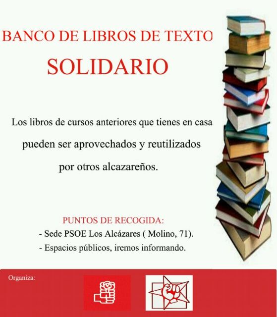 Juventudes Socialistas de Los Alcázares crea un banco de libros solidario para el comienzo del curso escolar - 1, Foto 1