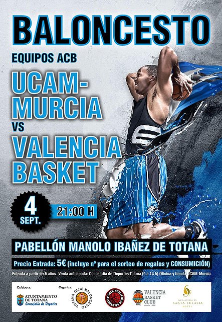 El Pabellón Municipal “Manolo Ibáñez” acoge mañana el partido de baloncesto entre el UCAM Murcia y el Valencia Basket, Foto 3