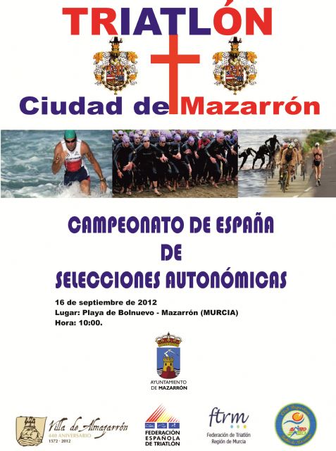 Más de 200 atletas llegarán a Mazarrón para disputar el I Triatlón de las Comunidades Autónomas - 2, Foto 2