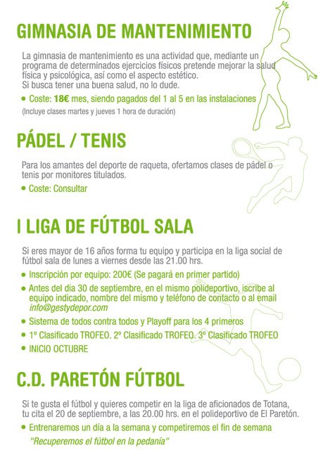 El C.D. PARETÓN lanza su programación Deporte y Salud, Foto 3