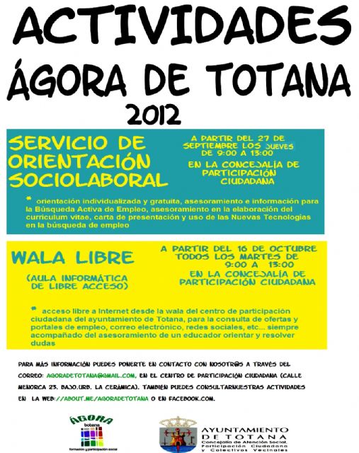 La Asociación Ágora y la Concejalía de Participación Ciudadana ponen en marcha un Servicio de Orientación Sociolaboral, Foto 1