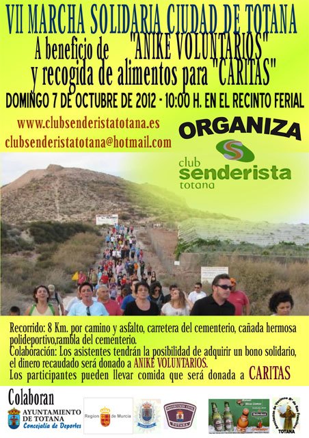La VII Marcha solidaria Ciudad de Totana tendrá lugar el próximo 7 de octubre, Foto 2