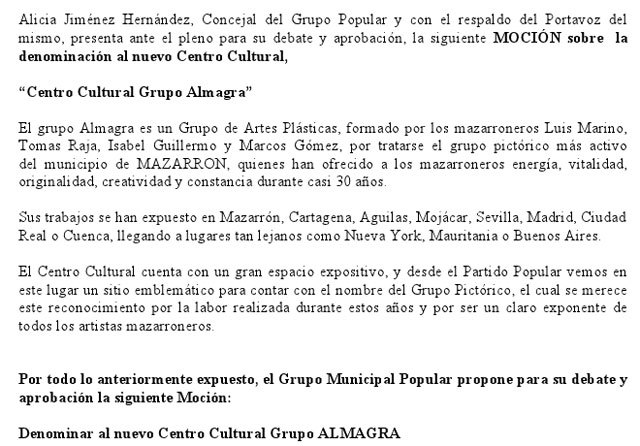 Denuncian que el equipo de gobierno de Mazarrón RECHAZA al Grupo Artistico ALMAGRA - 3, Foto 3