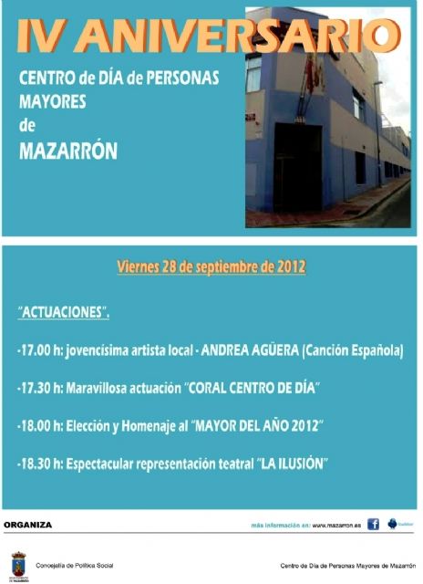 El centro de día de Mazarrón celebra este viernes 4 años de vida - 1, Foto 1