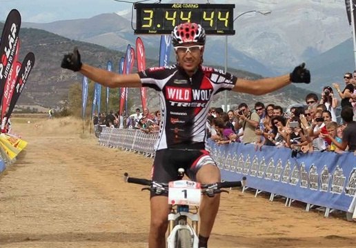 Imagen de Sergio en su victoria de Sabiñánigo, Foto 1