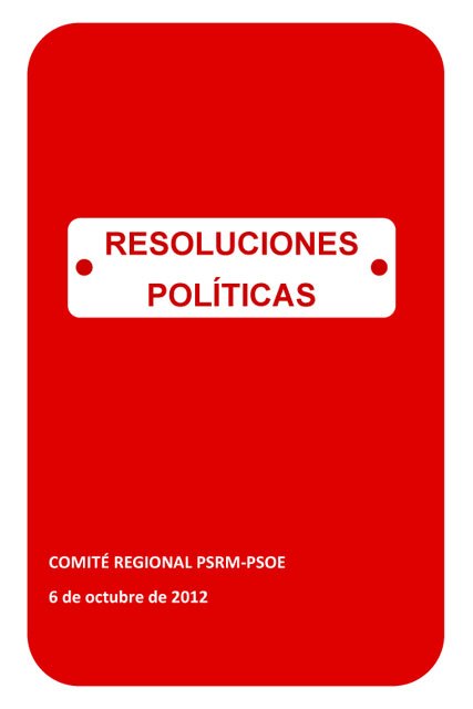 Resolución del Comité Regional del PSRM-PSOE en relación con las inundaciones del valle del Guadalentín del 28 de septiembre de 2012, Foto 1