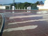 El PSOE de Cieza denuncia el estado de abandono de la pista de atletismo tras las lluvias de la pasada semana